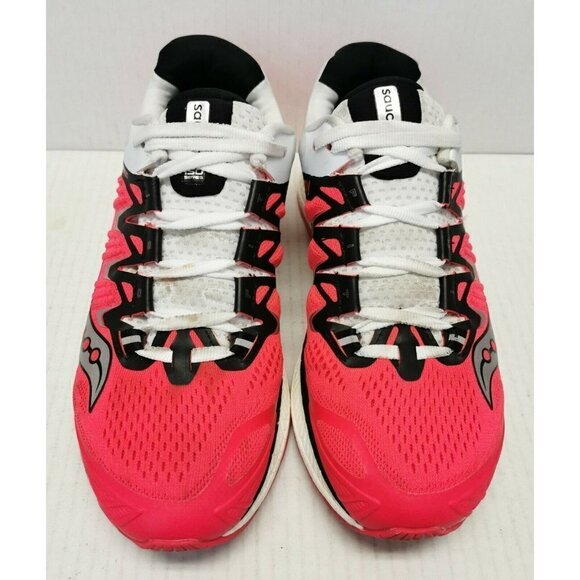 Saucony Women's Triumph Iso 4 Vizi Red/Black/White Running Shoes Size 8.5 Medium - Picture 2 of 6